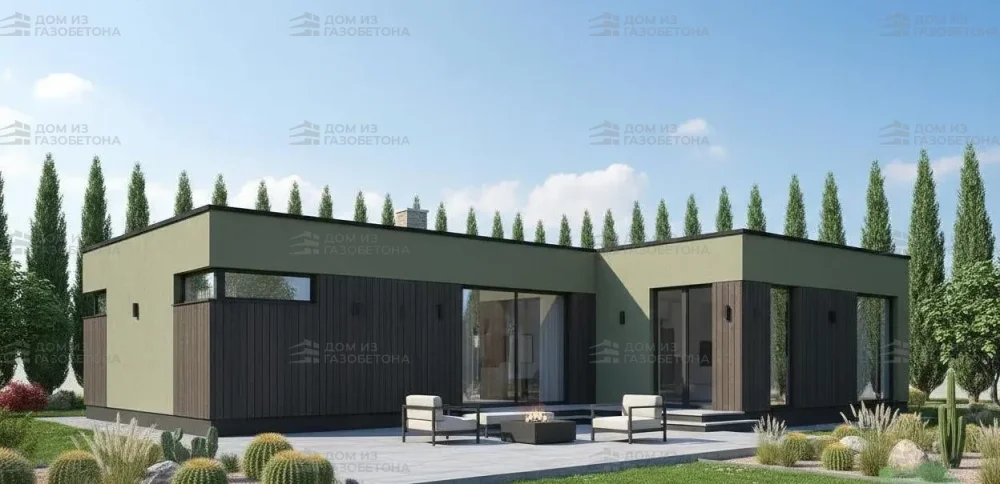 Проект Одноэтажный дом 12 на 10, 95 м2