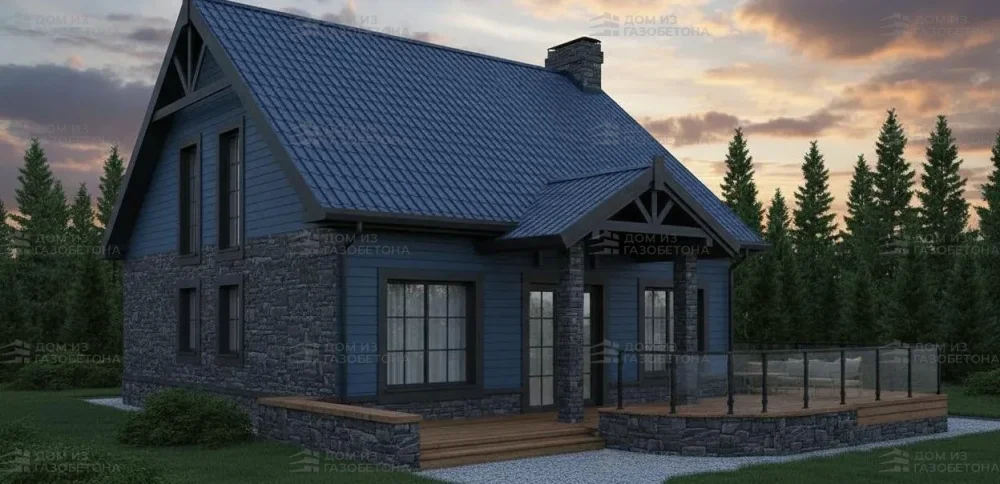 Проект Двухэтажный дом 10 на 12, 155 м2