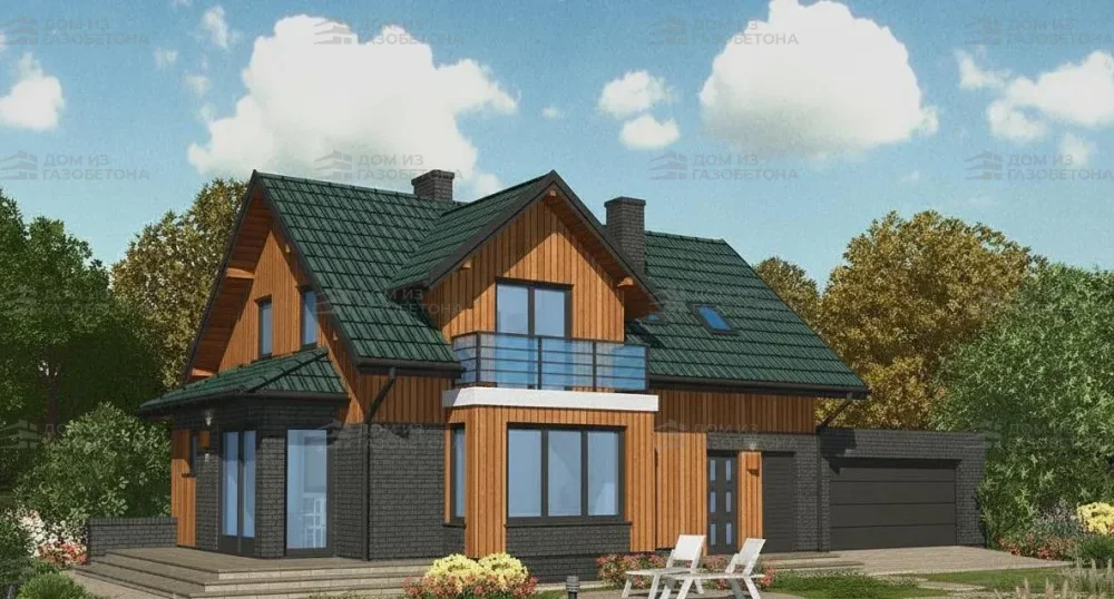 Проект Двухэтажный дом 12 на 10, 142 м2