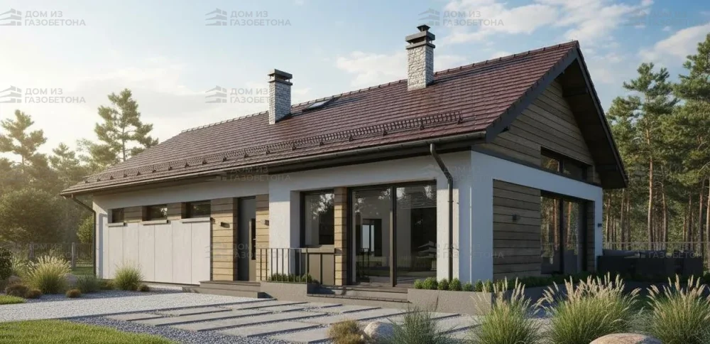 Проект Одноэтажный дом 16 на 9, 104 м2