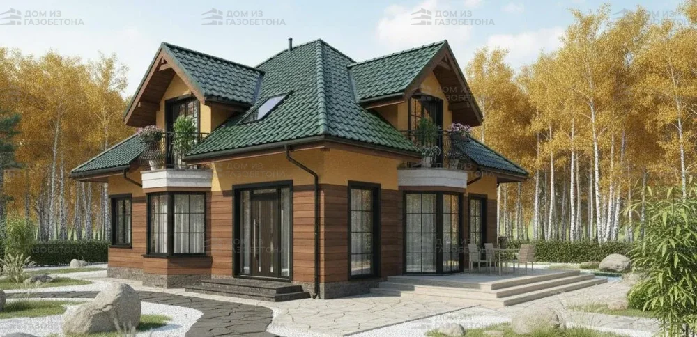 Проект Двухэтажный дом 12 на 15, 195 м2