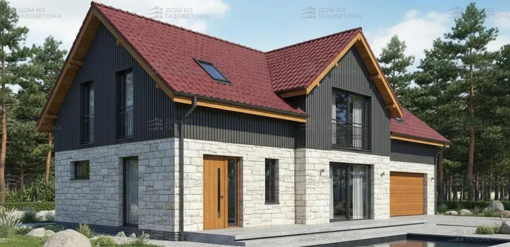 Проект Двухэтажный дом 12 на 10, 160 м2