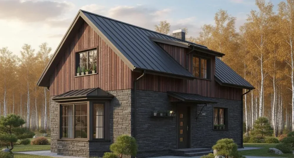 Проект Двухэтажный дом 11 на 6, 90 м2