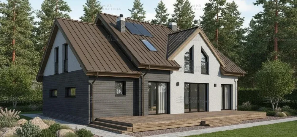 Проект Двухэтажный дом 13 на 11, 154 м2