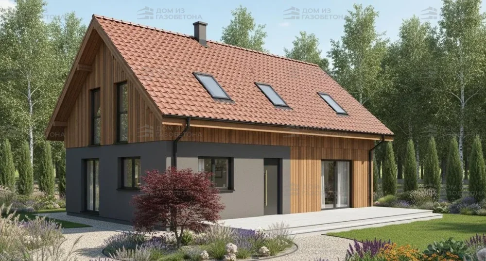 Проект Двухэтажный дом 14 на 10, 166 м2