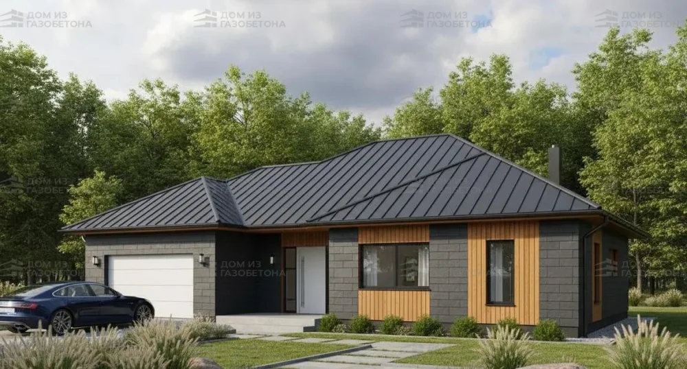 Проект Одноэтажный дом 18 на 13, 180 м2