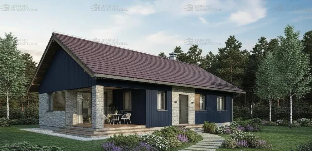 Проект Одноэтажный дом 10 на 22, 150 м2