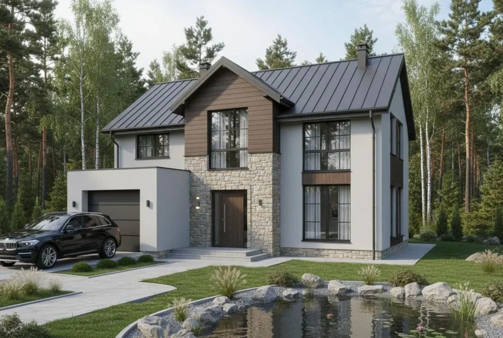 Проект Двухэтажный дом 10 на 7, 110 м2